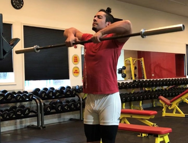 barbell upright row