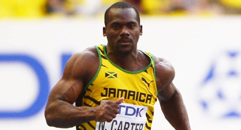 Nesta Carter is one of the most muscular track and field sprinters